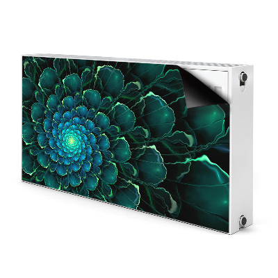 Magnetiskt radiatorskydd Grön blomma