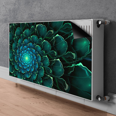 Magnetiskt radiatorskydd Grön blomma
