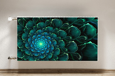Magnetiskt radiatorskydd Grön blomma