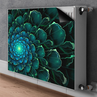 Magnetiskt radiatorskydd Grön blomma