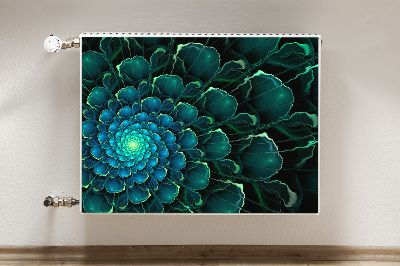 Magnetiskt radiatorskydd Grön blomma