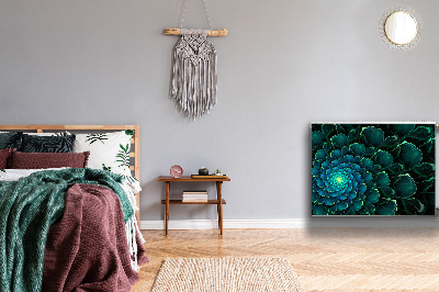 Magnetiskt radiatorskydd Grön blomma