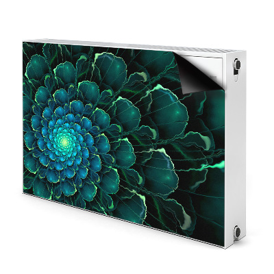 Magnetiskt radiatorskydd Grön blomma