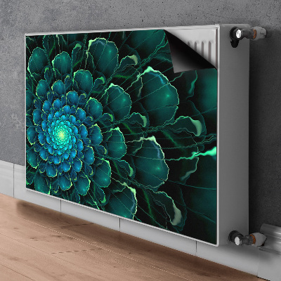 Magnetiskt radiatorskydd Grön blomma