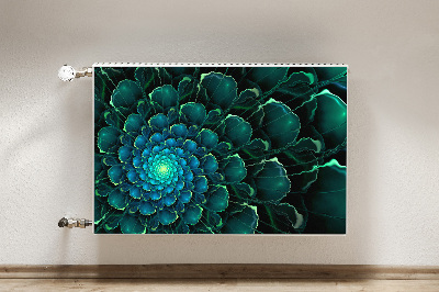 Magnetiskt radiatorskydd Grön blomma