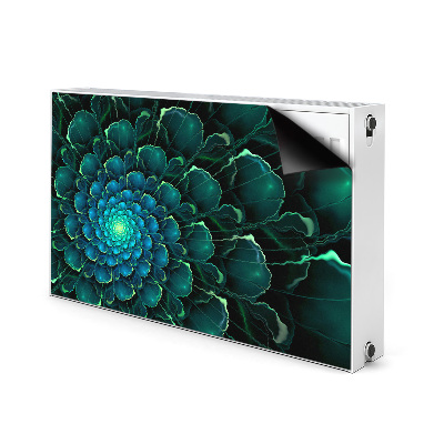 Magnetiskt radiatorskydd Grön blomma