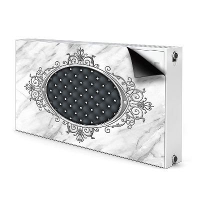 Magnetiskt radiatorskydd Quiltat mönster på marmor