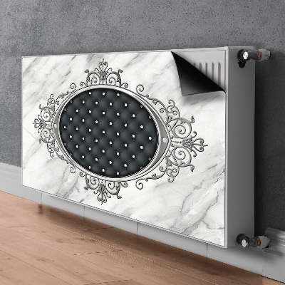 Magnetiskt radiatorskydd Quiltat mönster på marmor