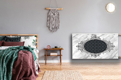 Magnetiskt radiatorskydd Quiltat mönster på marmor