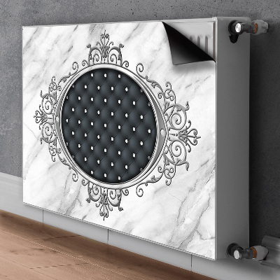 Magnetiskt radiatorskydd Quiltat mönster på marmor