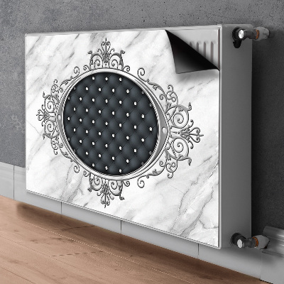 Magnetiskt radiatorskydd Quiltat mönster på marmor