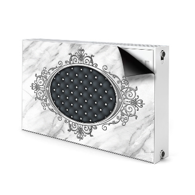 Magnetiskt radiatorskydd Quiltat mönster på marmor