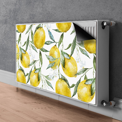 Magnetiskt radiatorskydd Målade citroner