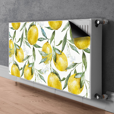 Magnetiskt radiatorskydd Målade citroner