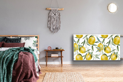 Magnetiskt radiatorskydd Målade citroner