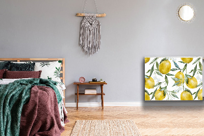 Magnetiskt radiatorskydd Målade citroner