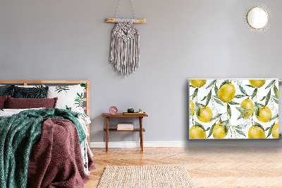 Magnetiskt radiatorskydd Målade citroner