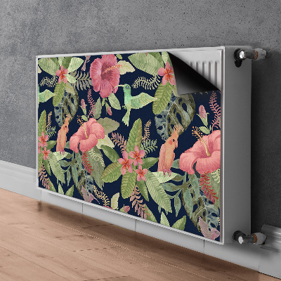 Magnetisk radiatorkåpa Papegoja i djungeln