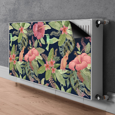 Magnetisk radiatorkåpa Papegoja i djungeln
