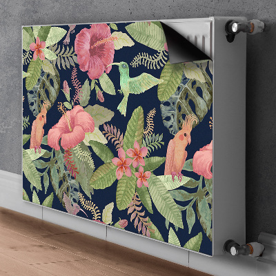 Magnetisk radiatorkåpa Papegoja i djungeln