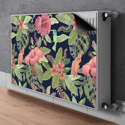 Magnetisk radiatorkåpa Papegoja i djungeln