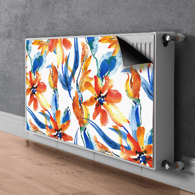 Magnetisk radiatorkåpa Soliga blommor