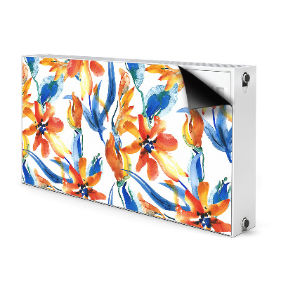 Magnetisk radiatorkåpa Soliga blommor