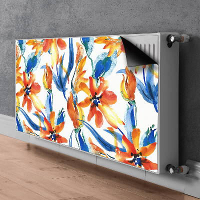 Magnetisk radiatorkåpa Soliga blommor