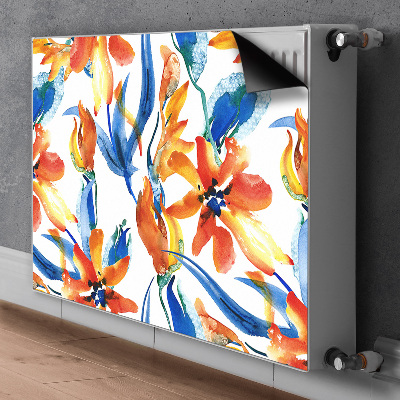 Magnetisk radiatorkåpa Soliga blommor