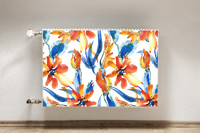 Magnetisk radiatorkåpa Soliga blommor