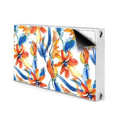 Magnetisk radiatorkåpa Soliga blommor