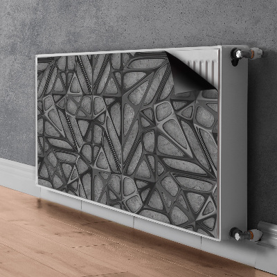 Magnetiskt radiatorskydd Nätmönster på betong