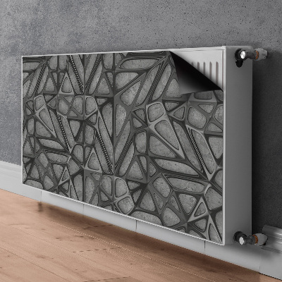 Magnetiskt radiatorskydd Nätmönster på betong