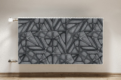 Magnetiskt radiatorskydd Nätmönster på betong