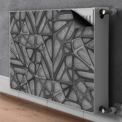 Magnetiskt radiatorskydd Nätmönster på betong