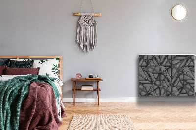 Magnetiskt radiatorskydd Nätmönster på betong