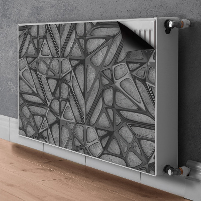 Magnetiskt radiatorskydd Nätmönster på betong