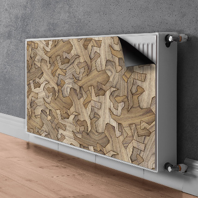 Magnetiskt radiatorskydd Geckomönster i trä