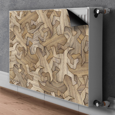 Magnetiskt radiatorskydd Geckomönster i trä