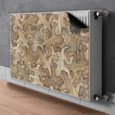 Magnetiskt radiatorskydd Geckomönster i trä