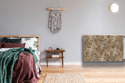 Magnetiskt radiatorskydd Geckomönster i trä