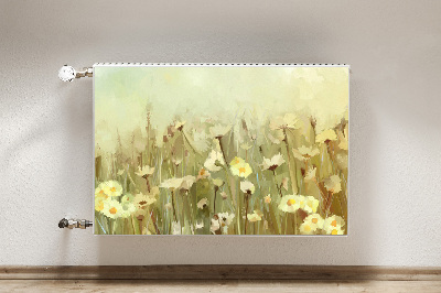 Magnetiskt radiatorskydd Fältblommor