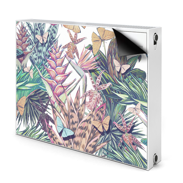 Magnetiskt radiatorskydd Blommor och fjärilar