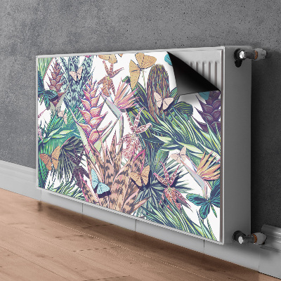 Magnetiskt radiatorskydd Blommor och fjärilar