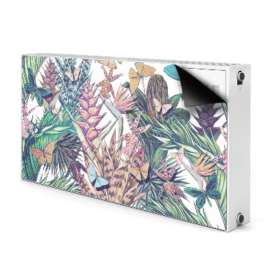 Magnetiskt radiatorskydd Blommor och fjärilar
