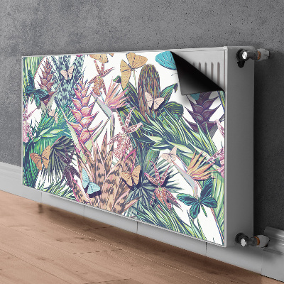 Magnetiskt radiatorskydd Blommor och fjärilar
