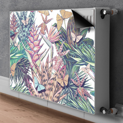 Magnetiskt radiatorskydd Blommor och fjärilar