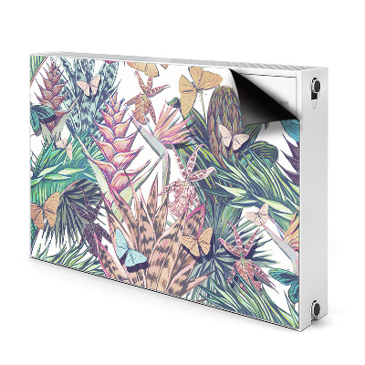 Magnetiskt radiatorskydd Blommor och fjärilar