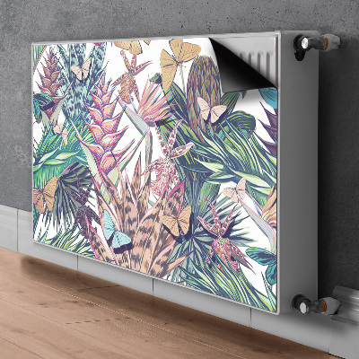 Magnetiskt radiatorskydd Blommor och fjärilar
