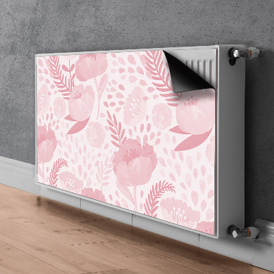Magnetisk radiatorkåpa Rosa vallmo